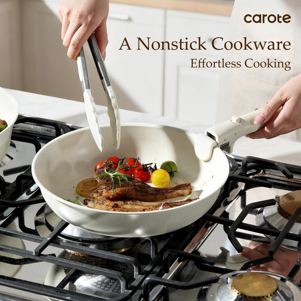 CAROTE 19-Piece Nonstick Cookware Set — Pink