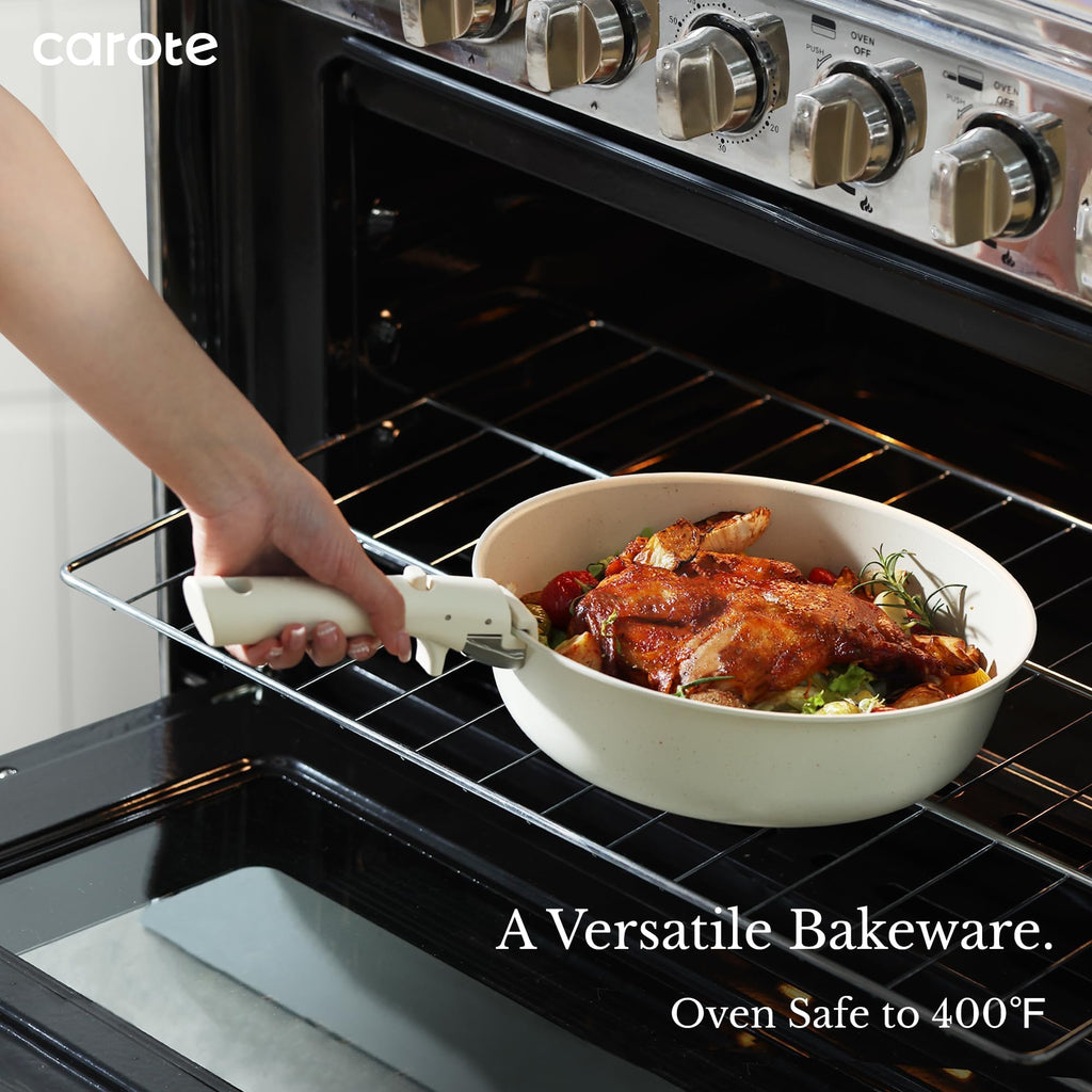 CAROTE 19-Piece Nonstick Cookware Set — Pink