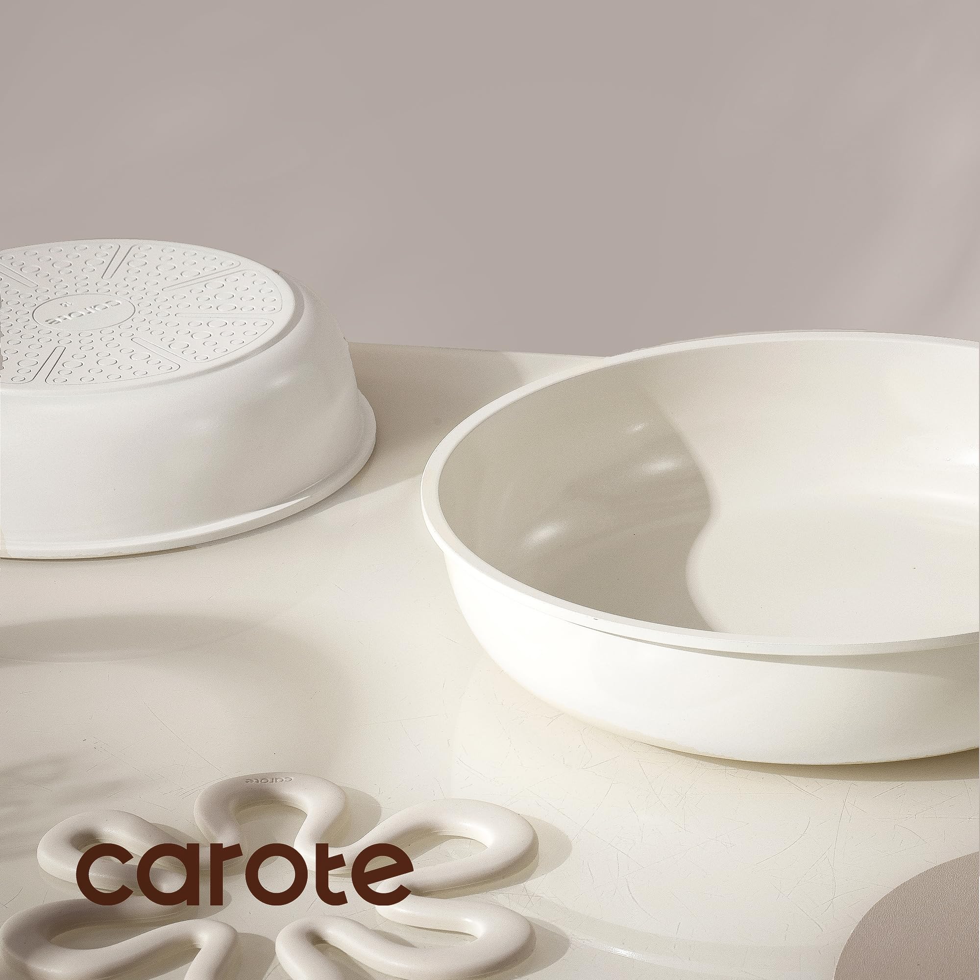 CAROTE 19-Piece Nonstick Cookware Set — Pink