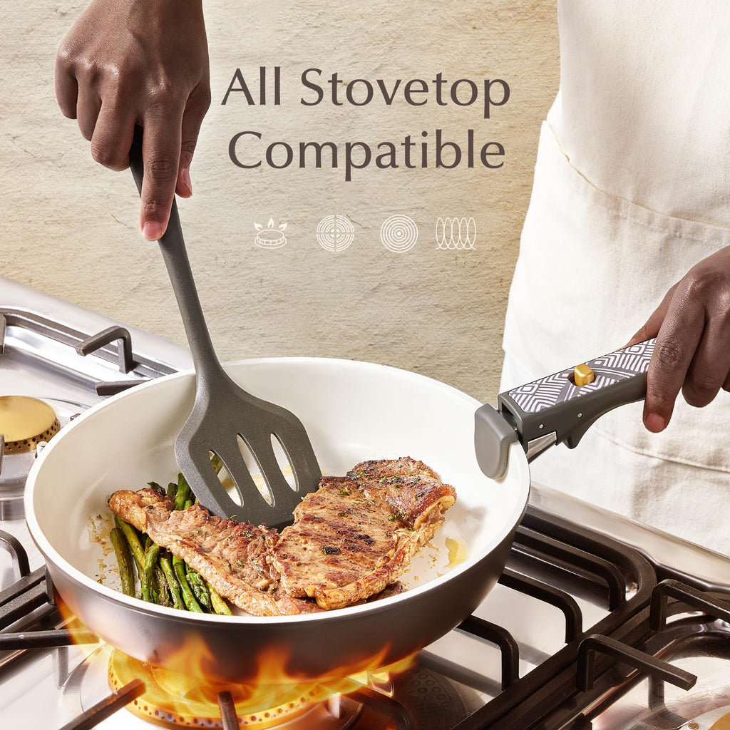 CAROTE 19-Piece Nonstick Cookware Set — Pink