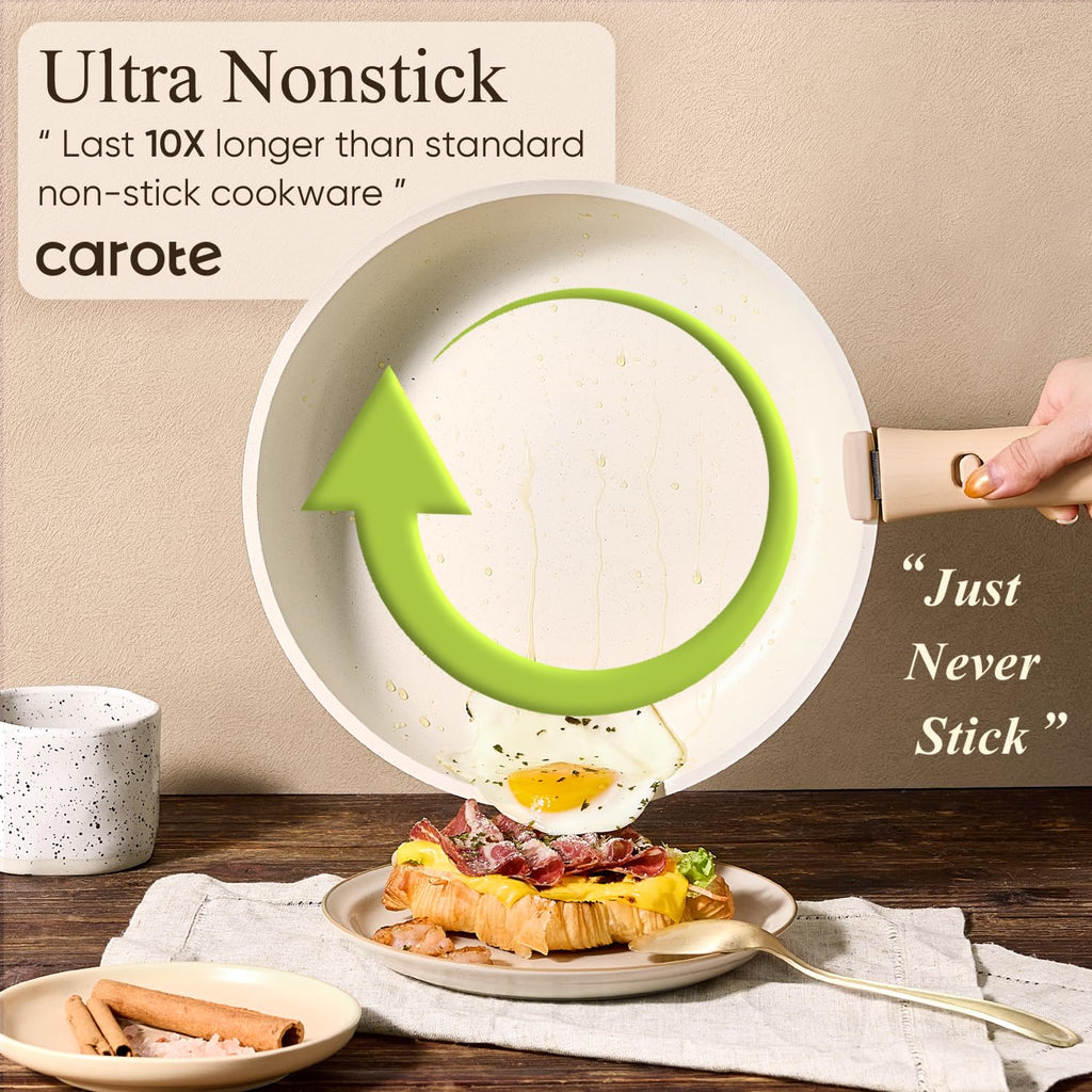 CAROTE 19-Piece Nonstick Cookware Set — Pink
