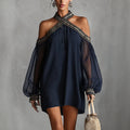 Embroidered Off-Shoulder Resort Dress