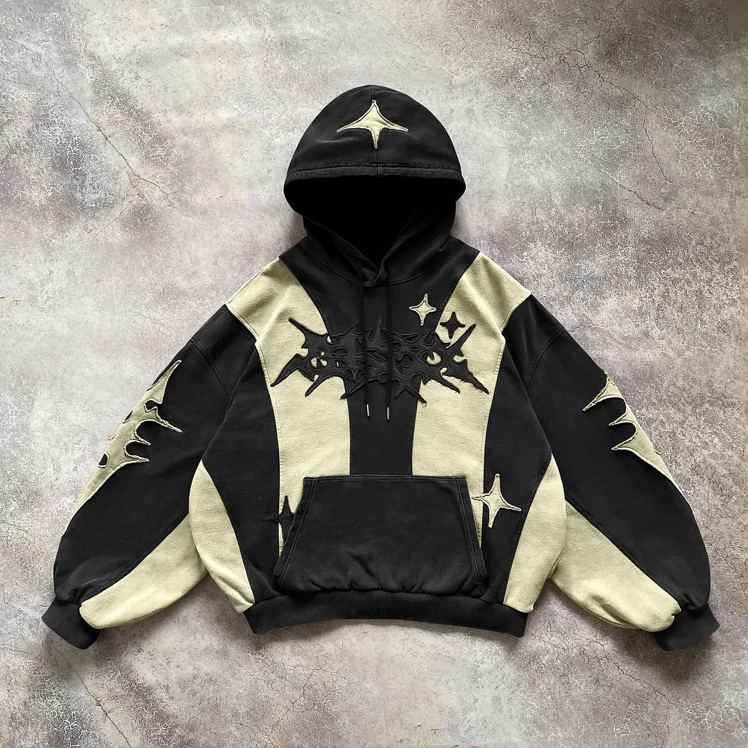 English Embroidery Collage Hoodie