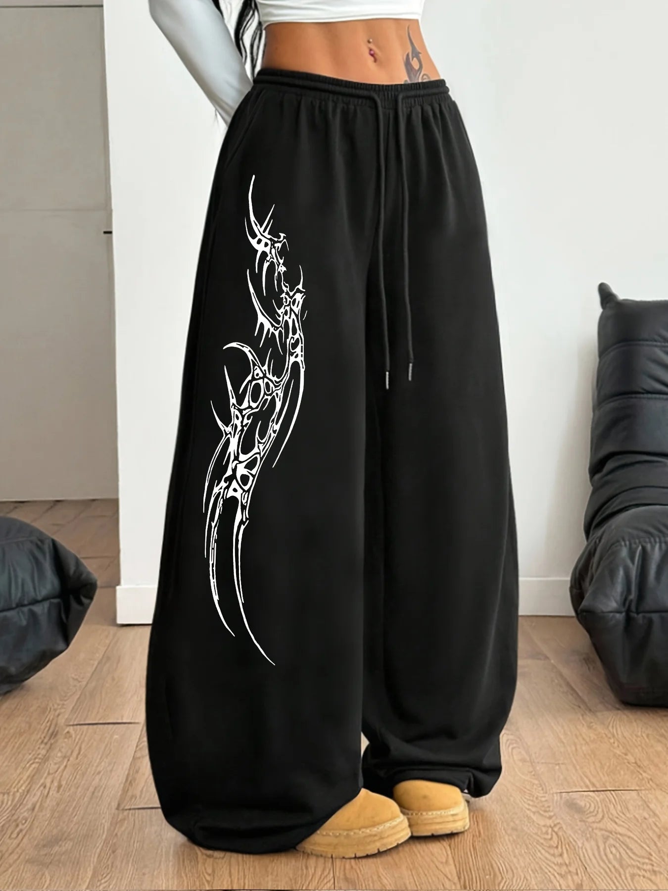 Oversized Punk Fleece Sweatpants