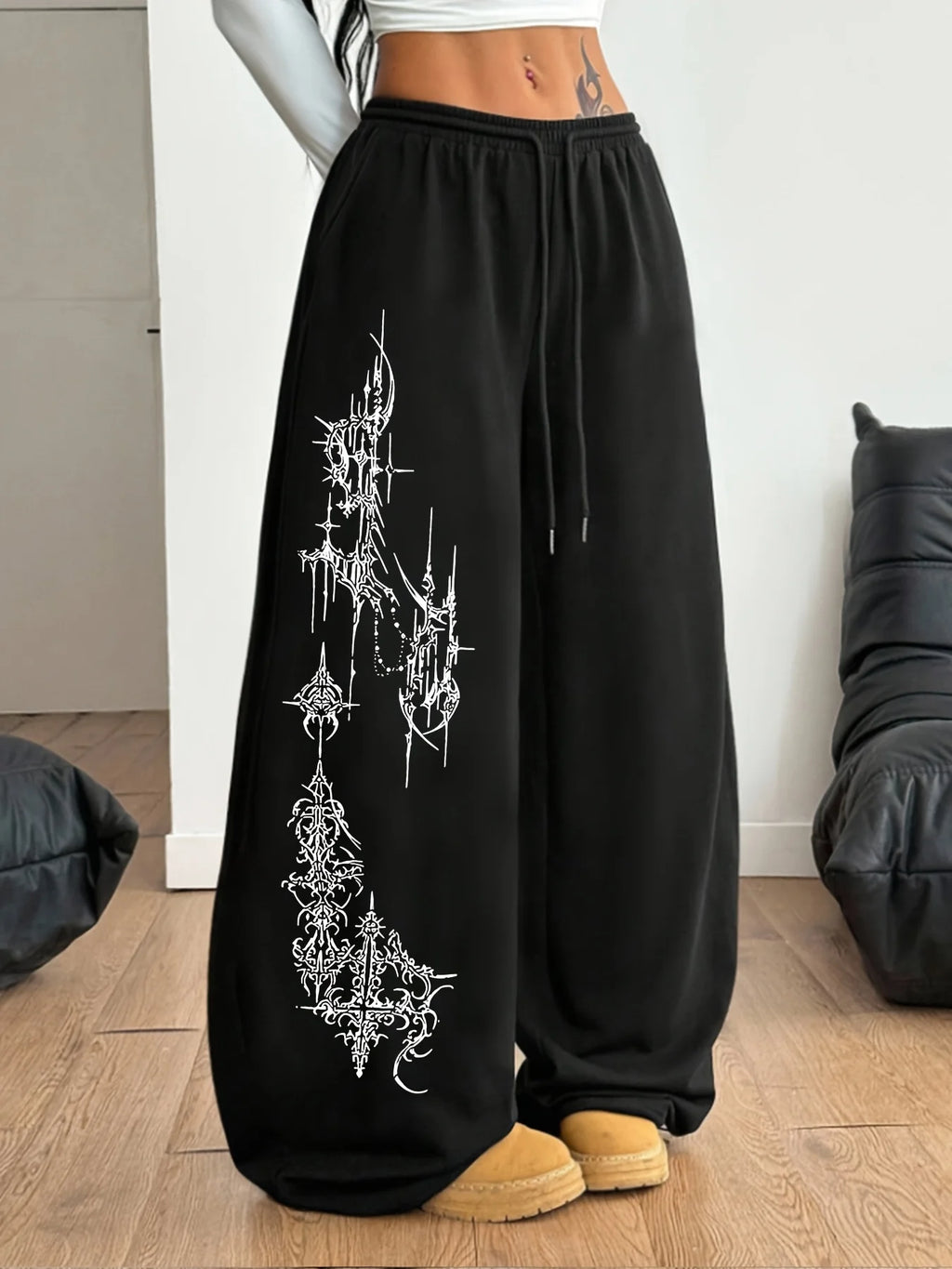 Oversized Punk Fleece Sweatpants