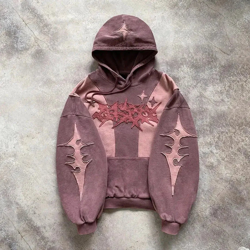 English Embroidery Collage Hoodie