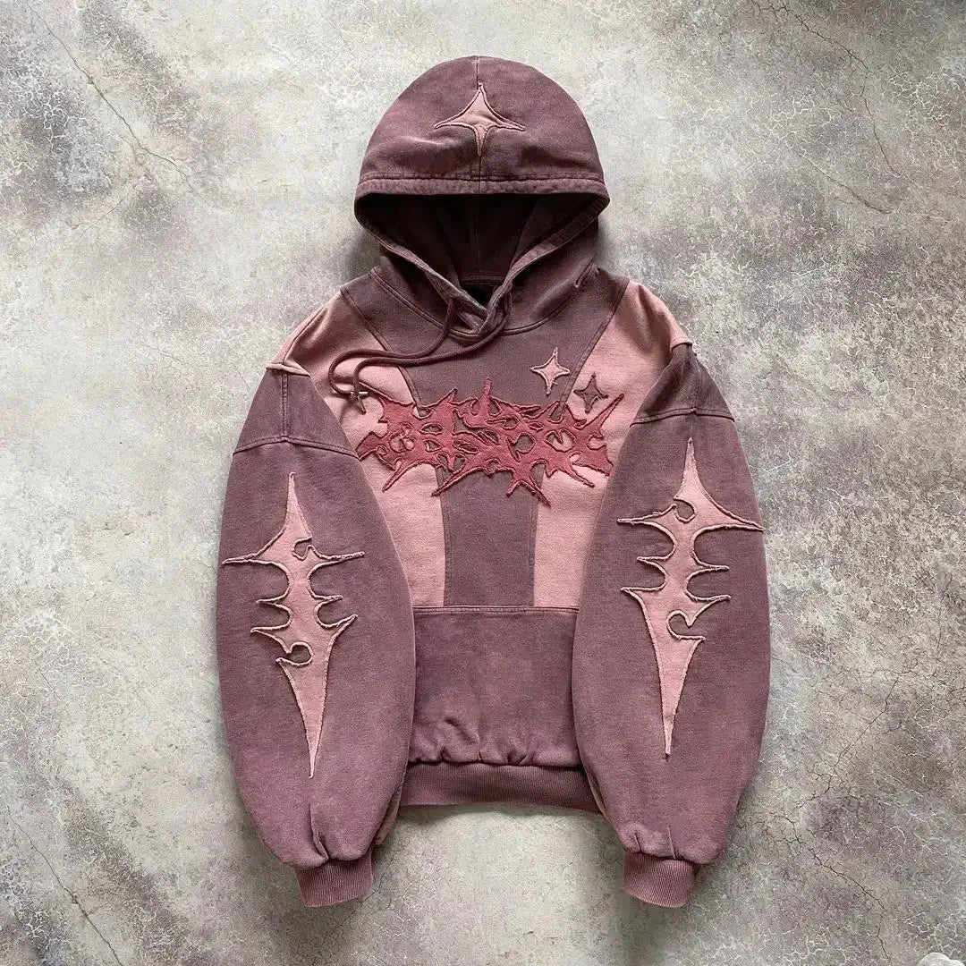 English Embroidery Collage Hoodie