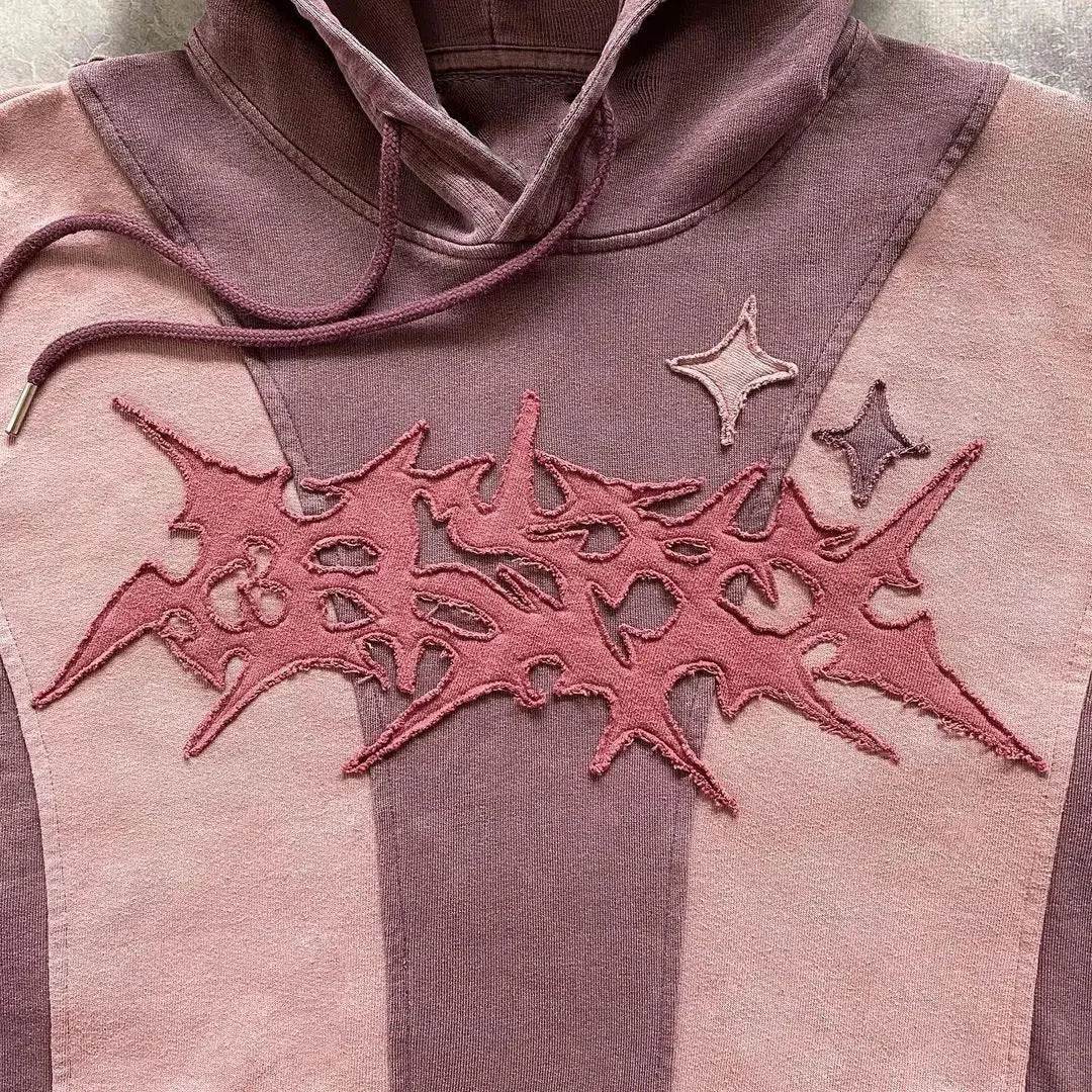 English Embroidery Collage Hoodie