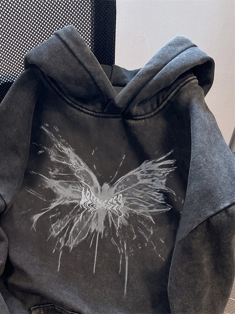 Oversized Washed Vintage Hoodie