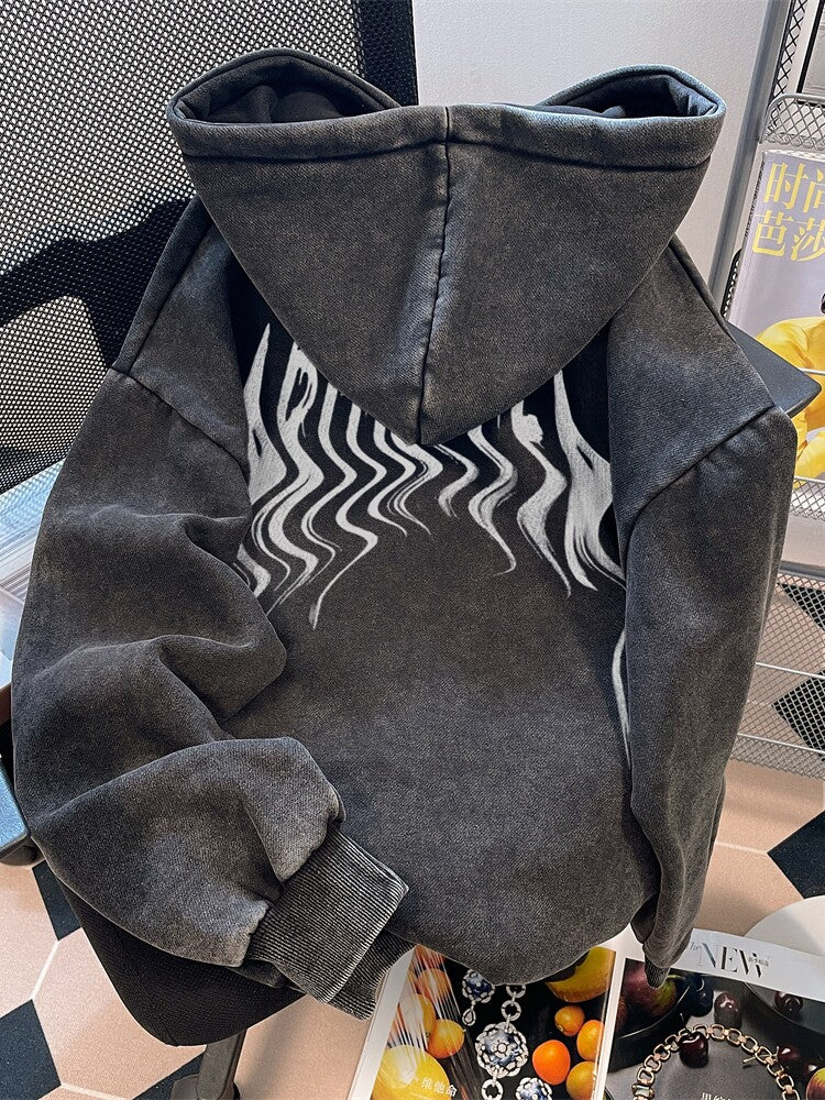 Oversized Washed Vintage Hoodie