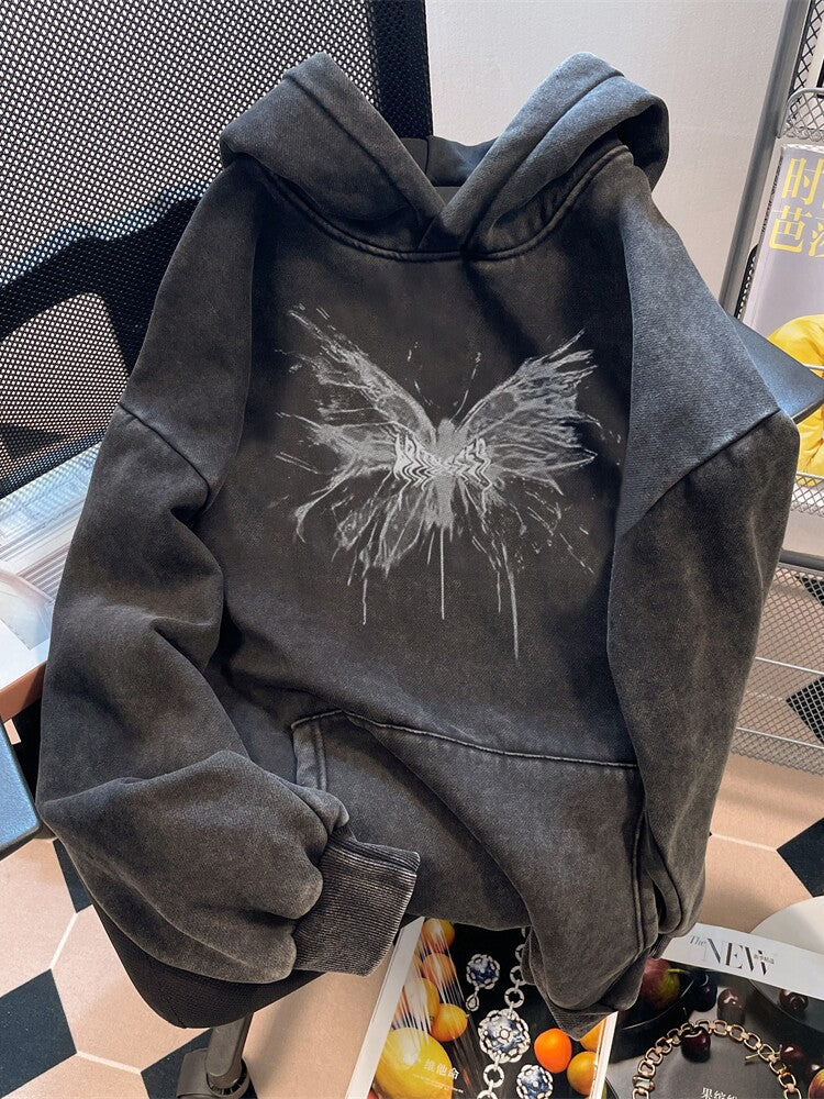 Oversized Washed Vintage Hoodie