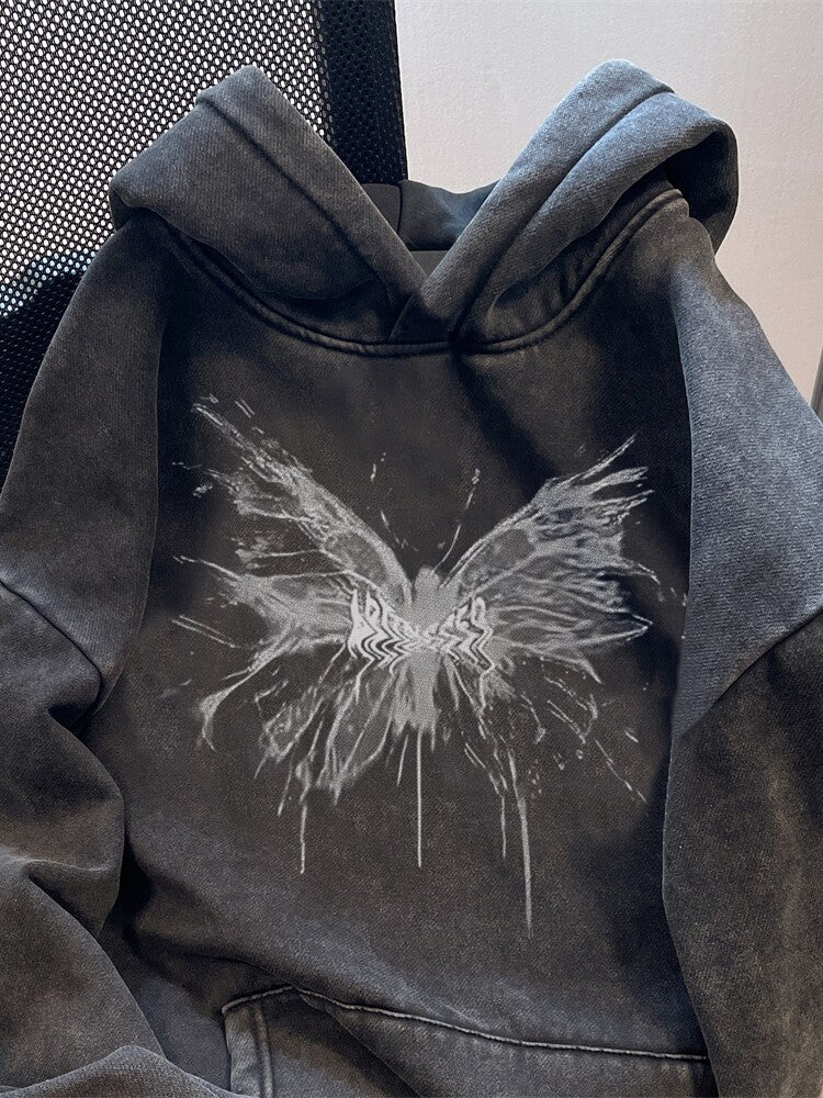 Oversized Washed Vintage Hoodie